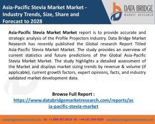 Asia-Pacific Stevia Market
