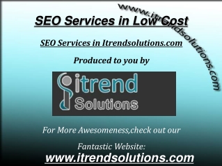 Seo services in Low cost