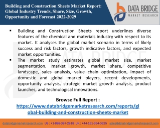 Building and Construction Sheets Market