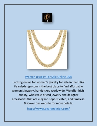 Women Jewelry for Sale Online Usa | Peardedesign.com