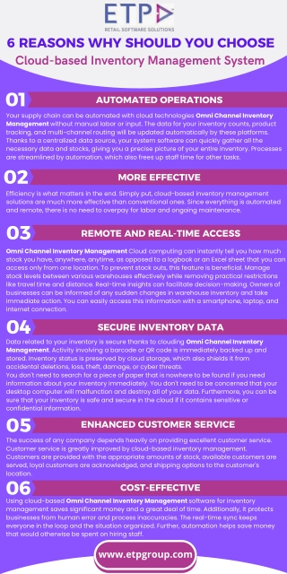 6 Reasons Why should You Choose Cloud-based Inventory Management System