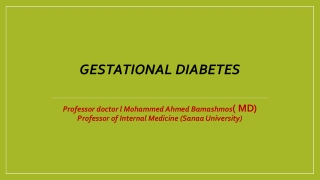 Gestational diabetes new