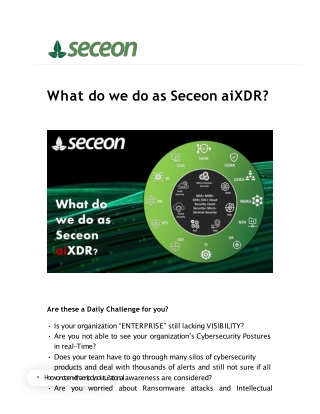 What do we do as Seceon aiXDR - Seceon