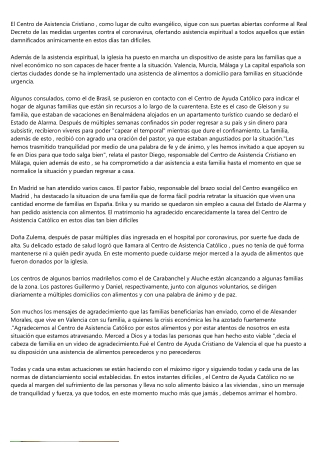 La Iglesia y los centros de ayuda