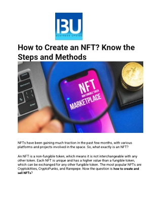 How to Create an NFT Know the Steps and Methods