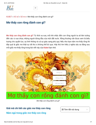 Mơ thấy con rồng đánh con gì_ - Kubet Ab