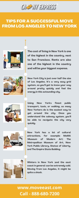 Tips For a Successful Move From Los Angeles to New York