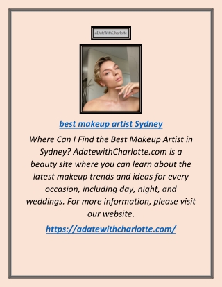 Best Makeup Artist Sydney | Adatewithcharlotte.com