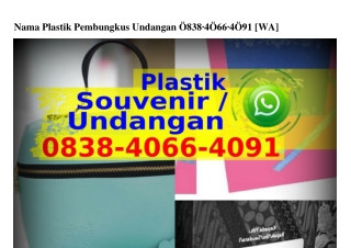 Nama Plastik Pembungkus Undangan Ô8ᣮ8•4Ô66•4Ô9l[WA]