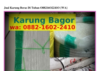 Jual Karung Beras Di Tuban Ô88ᒿ-16Ôᒿ-ᒿㄐ1Ô{WA}