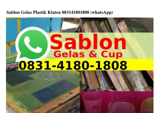 Sablon Gelas Plastik Klaten