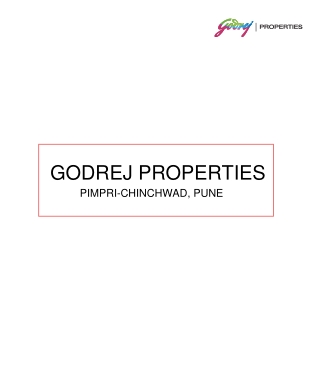 Godrej Properties Pimpri Chinchwad Pune E-Brochure