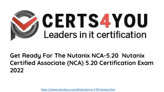 PPT - Try Certs4you NCA-5.20 Exam Dumps PowerPoint Presentation, free Sns-Brigh10