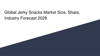 Global Jerky Snacks Market Size, Share, Industry Forecast 2028