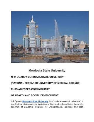 Mordovia State University