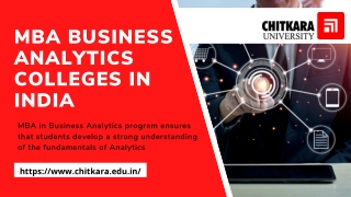 MBA business analytics colleges in India