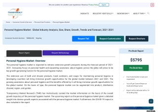 Personal Hygiene Market - Global Industry Analysis