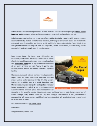 Rent Innova Rajasthan
