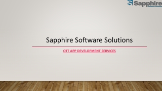 OTT App Development Services |  Sapphire