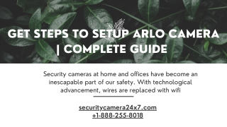 Get Steps To Setup Arlo Camera  Complete Guide