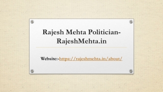 Rajesh Mehta Politician- RajeshMehta.in