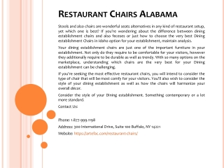 Restaurant Chairs Alabama