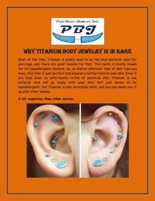 Why Titanium Body Jewelry Is In Rage