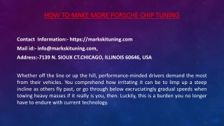 Porsche chip tuning