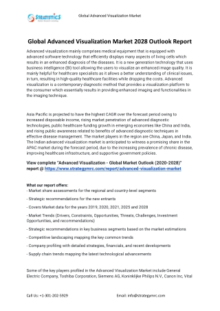 2021 Advanced Visualization Industry Global Analysis Report