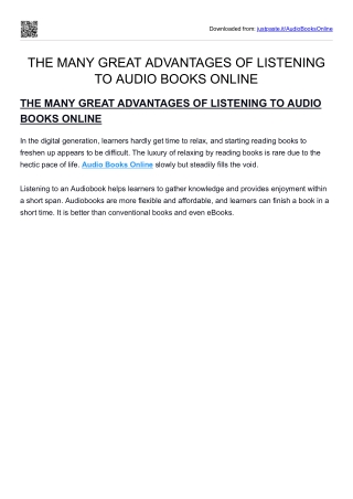 audio books online