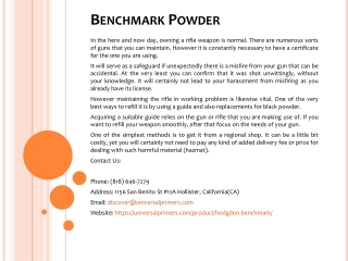 Benchmark Powder