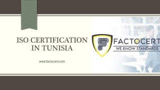 ISO Certification in Tunisia