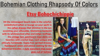 Bohemian Clothing Rhapsody Of Colors