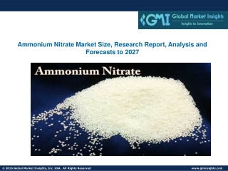 Ammonium Nitrate Market Size, Research Report, Analysis and Forecasts to 2027