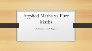 Applied Mathematics vs Pure Mathematics