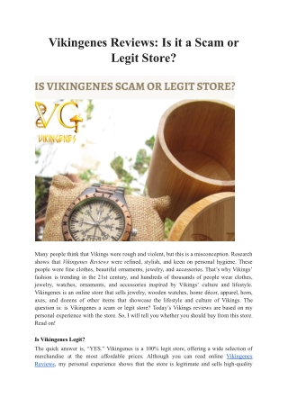 Online Store For Viking Products