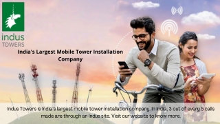 Mobile Tower Installation Company | Indus Towers