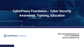 CyberPeace Foundation - Cyber Security Awareness, Training, Education