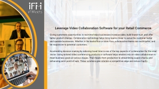 Leverage Video Collaboration Software for your Retail Commerce