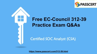 EC-Council Certified SOC Analyst (CSA) 312-39 Dumps