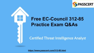 EC-Council Certified Threat Intelligence Analyst (CTIA) 312-85 Dumps