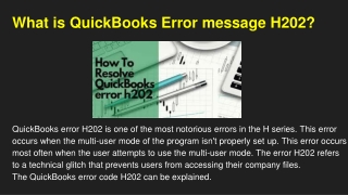 What is QuickBooks Error message H202_ PPT