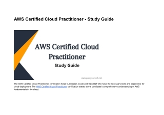 AWS Certified Cloud Practitioner - Study Guide