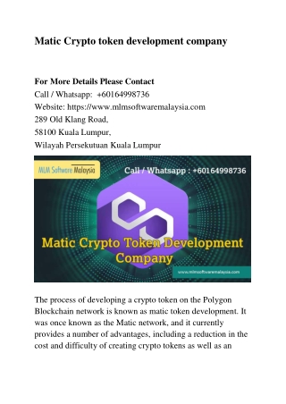 Matic Crypto token development company (1)