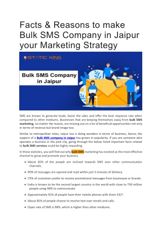 bulk SMS Company in delhi