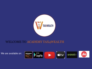 Income tax certification course Online in India | Academy Tax4wealth