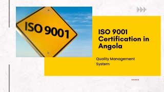 ISO 9001 Certification in Angola
