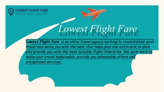 Lowest Flight Fare