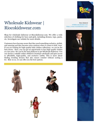 Wholesale Kidswear | Riocokidswear.com