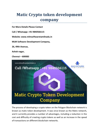 Matic Crypto token development company (1)